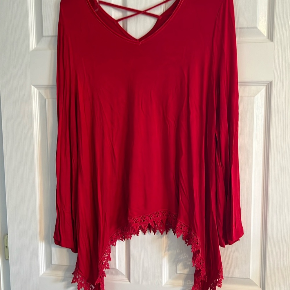 Red dress shirt